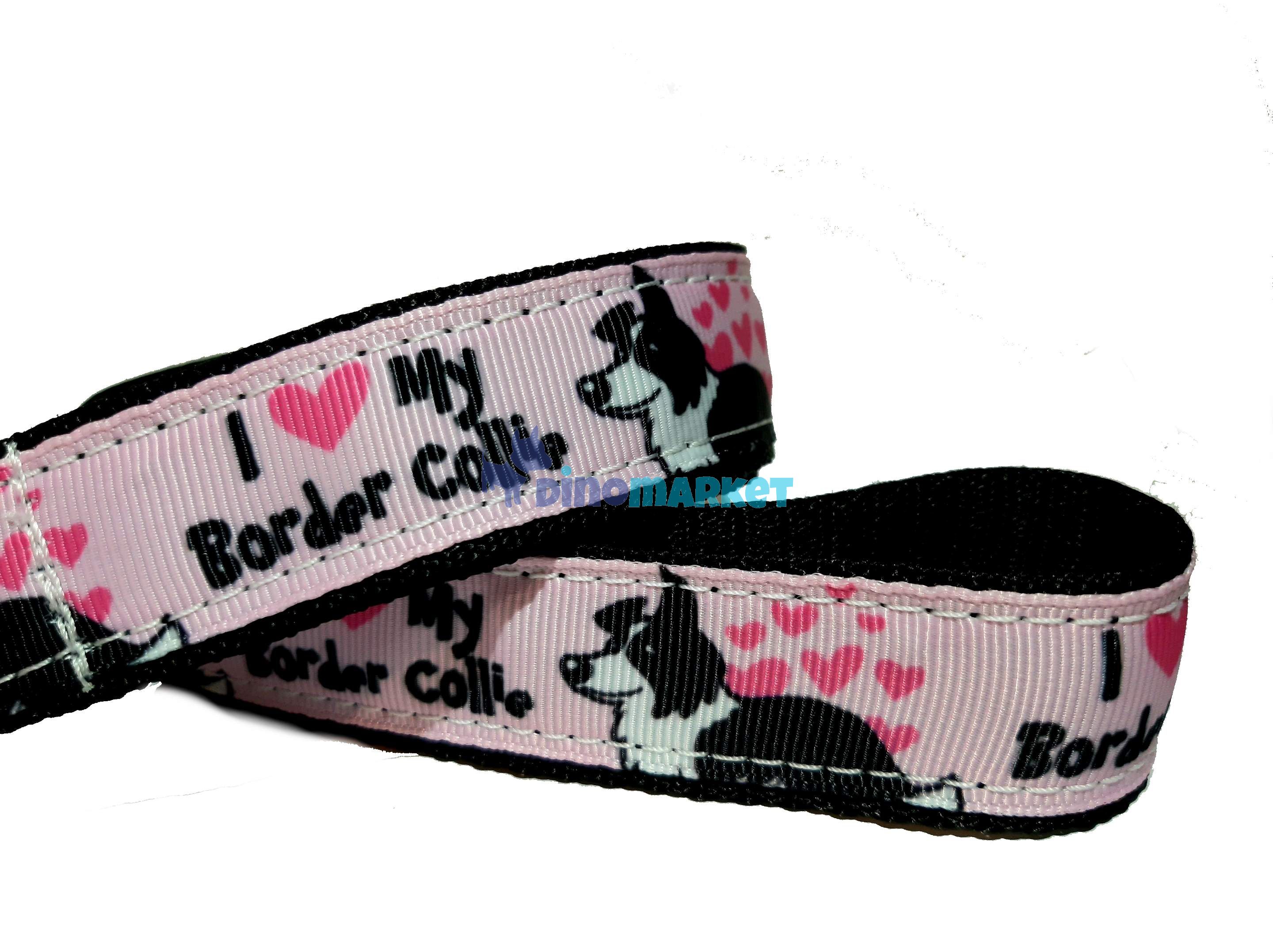 Klíčenka Border Collie růžová 